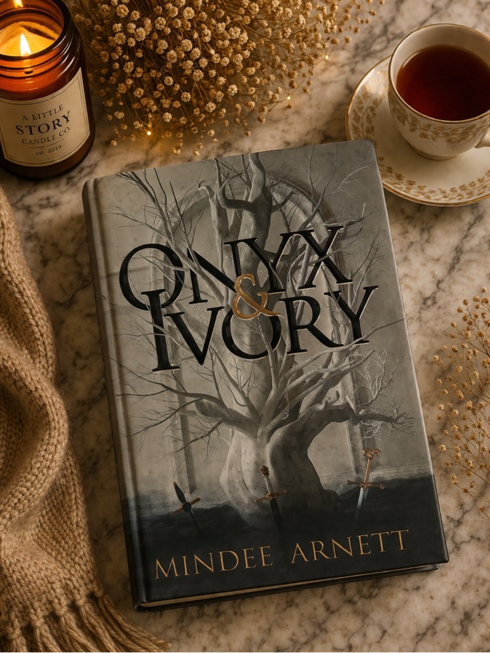 Onyx & Ivory by Mindee Arnett - Gray Hardcover YA Fantasy Book